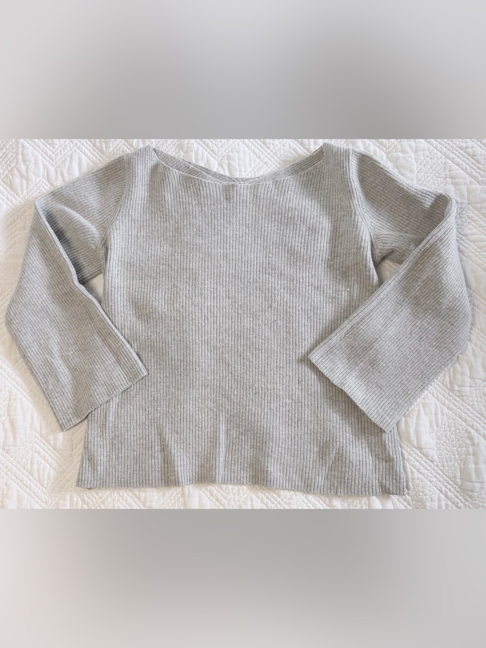 Babaton Aritzia Kitano Sweater Kitano Ribbed Sweater Gray Size Large